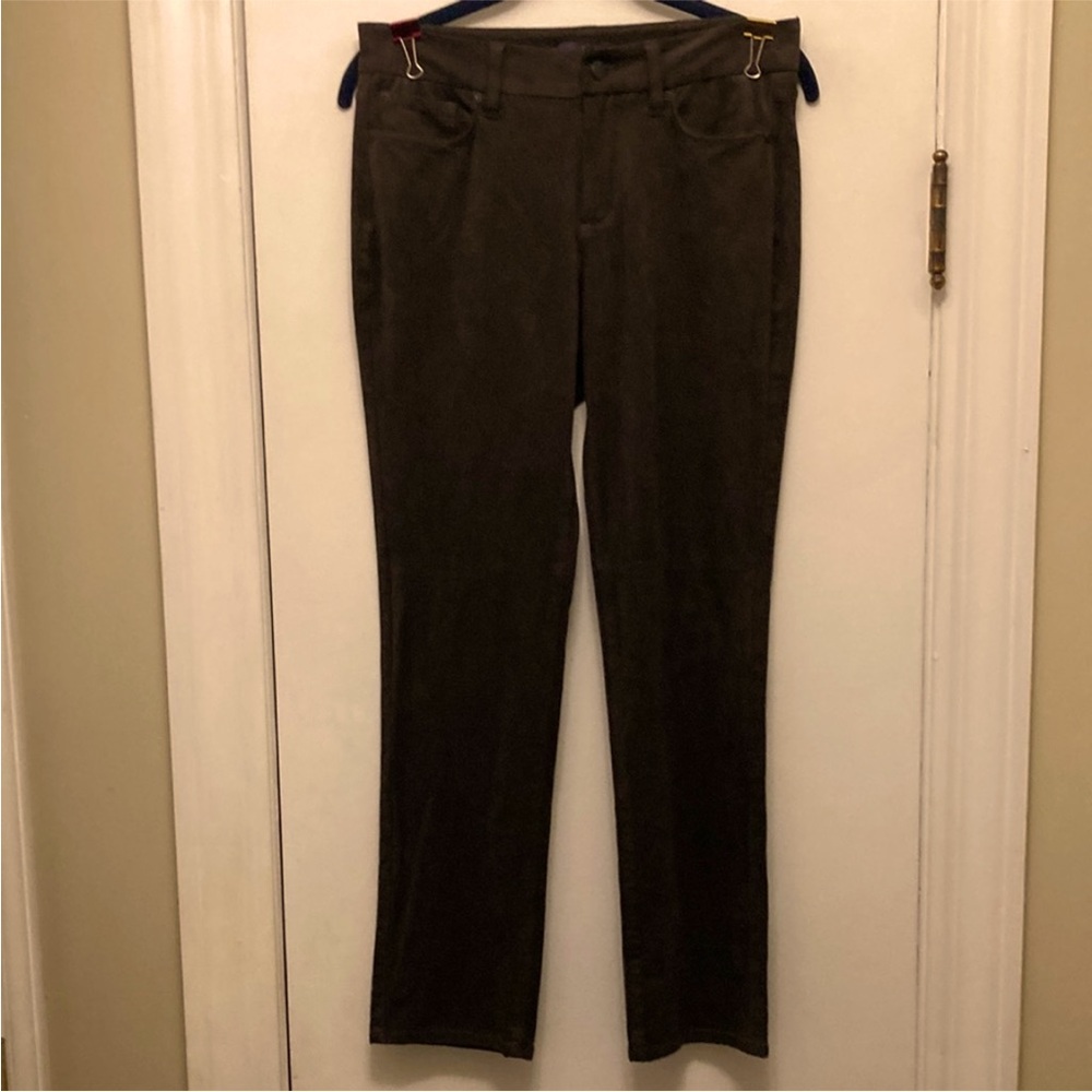 NYDJ Faux Suede Brown Pants Size 2